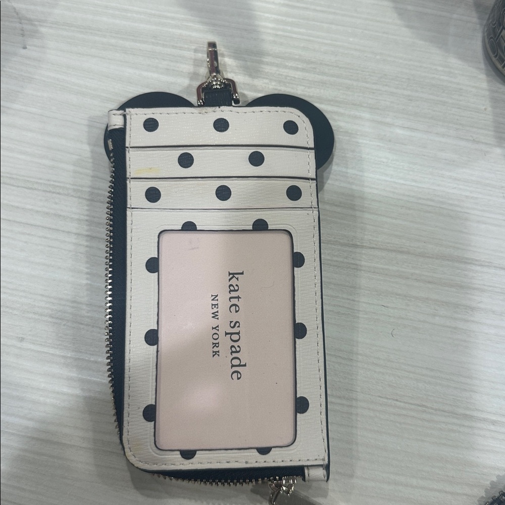 Kate Spade Zip Wallet with Black Ears and Red Bow.Disney Collection - Picture 3 of 5